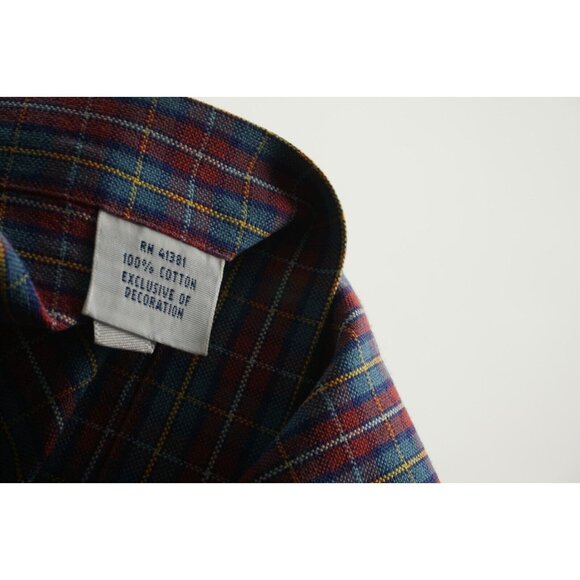 Ralph Lauren Men's 3XB Long Sleeve Blue Red Plaid Oxford Pony Button Down Shirt - Picture 8 of 9